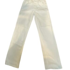 MOTHER White Wide-Leg Pants